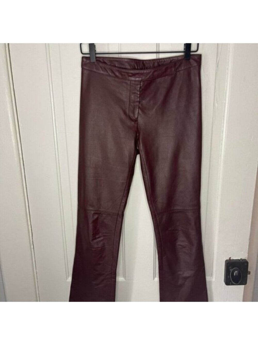 Laundry by Shelli Segal Mahogany Genuine Leather Pants (c)